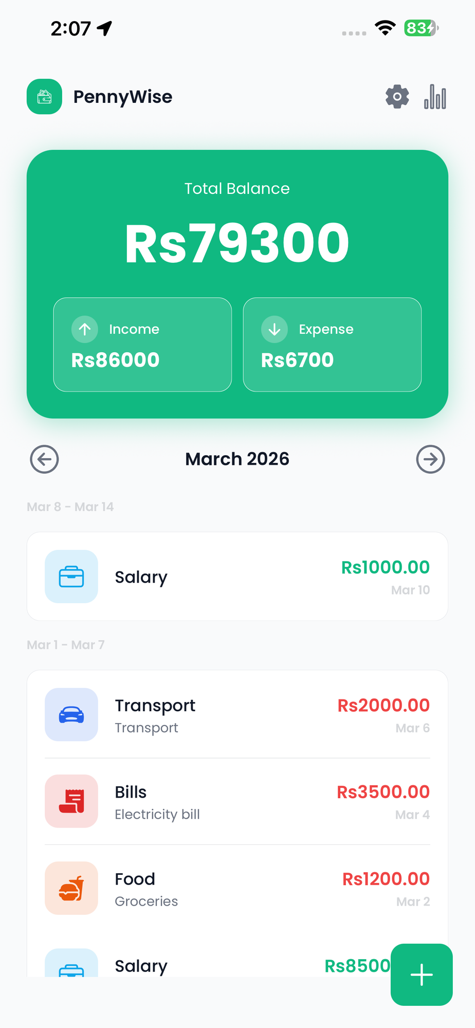 Pennywise — Expense Tracker screenshot