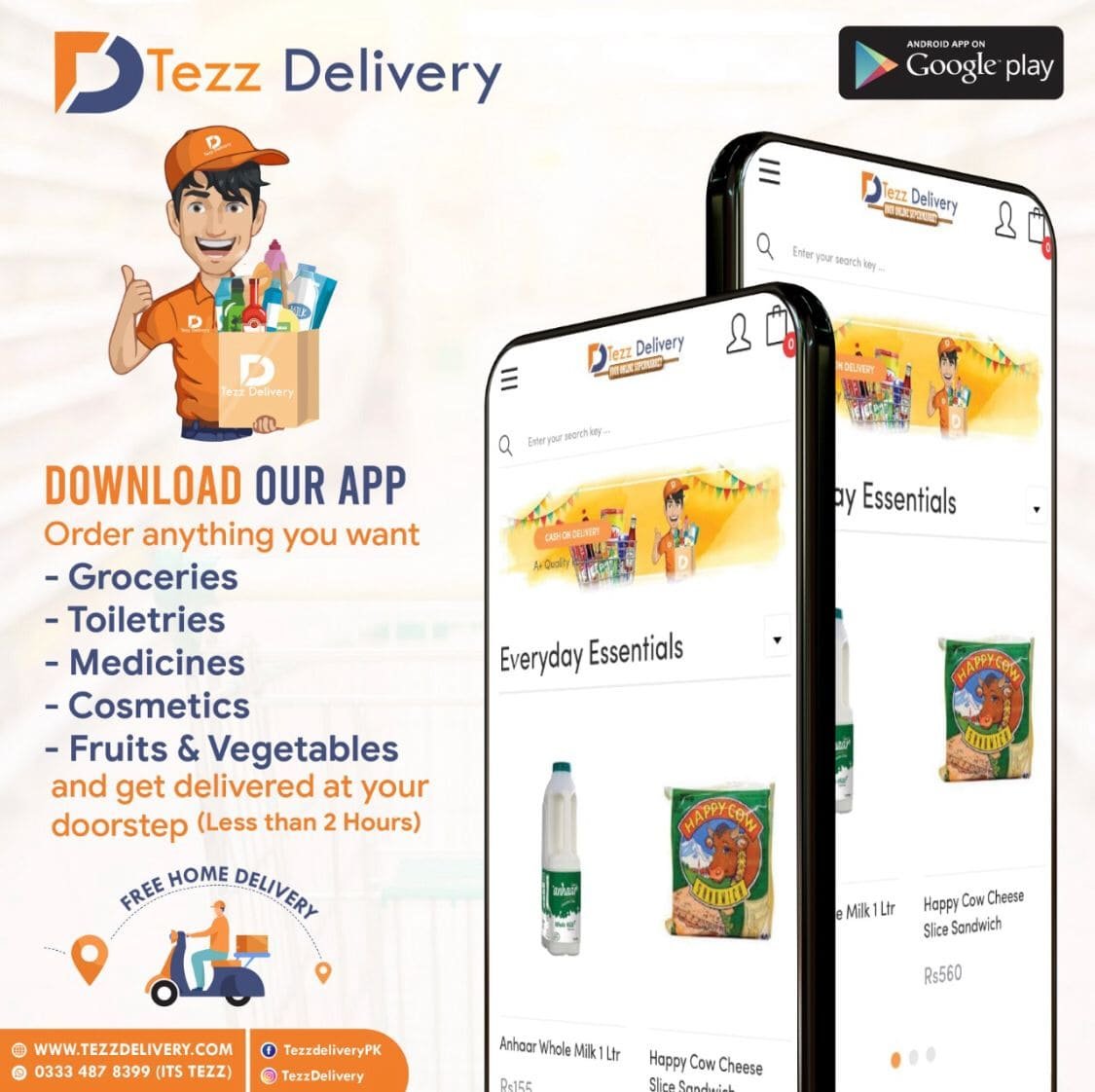 Tezz Delivery - Grocery Delivery App screenshot